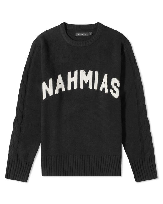 Nahmias Logo Intarsia Crew Knit in END. Clothing