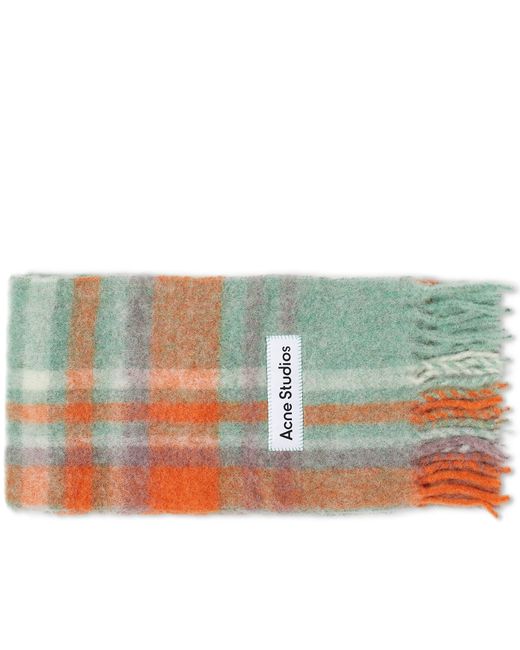 Acne Studios Vally Tartan New Scarf in END. Clothing