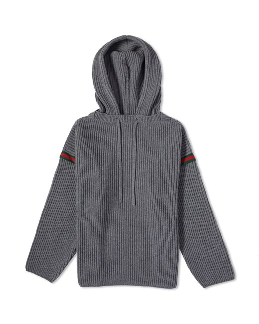 Gucci Tape Logo Knit Hoodie in END. Clothing