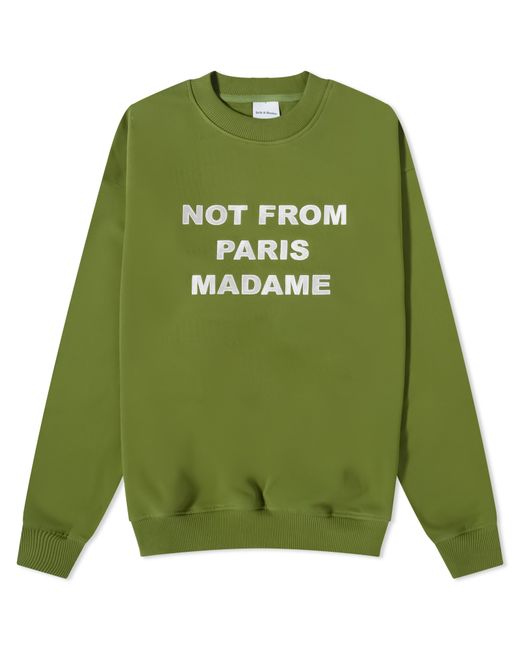 Drôle De Monsieur Not Form Paris Madame Slogan Crew Sweat in END. Clothing