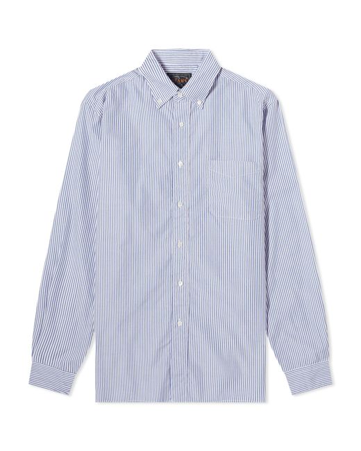 Beams Plus Button Down Block Stripe Shirt in Small END. Clothing