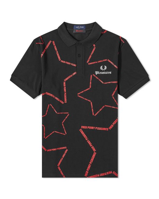 Fred Perry x Pleasures Star Polo Shirt in Large END. Clothing