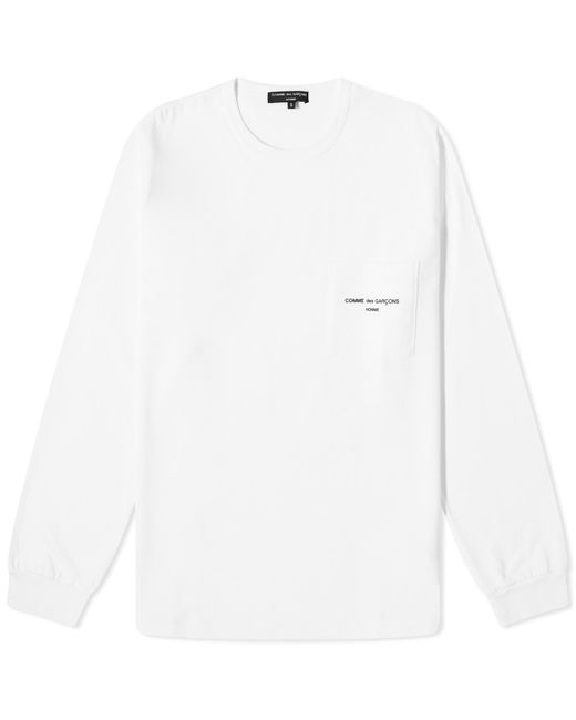 Comme Des Garçons Homme Mens Long Sleeve Pocket Logo T-Shirt in END. Clothing