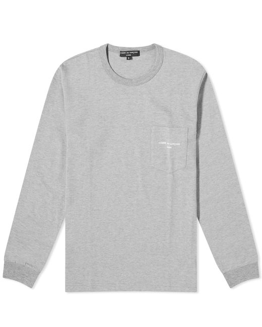 Comme Des Garçons Homme Mens Long Sleeve Pocket Logo T-Shirt in END. Clothing