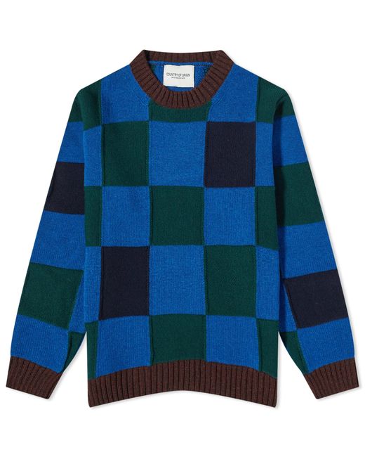 Country of Origin Check Crew Knit in END. Clothing