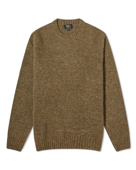 A.P.C. . Lucas Brushed Alpaca Crew Knit in END. Clothing