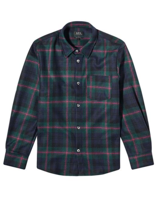A.P.C. . Valerian Check Overshirt in END. Clothing