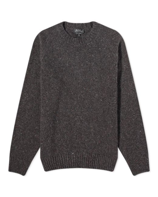 A.P.C. . Harris Donegal Crew Knit in END. Clothing