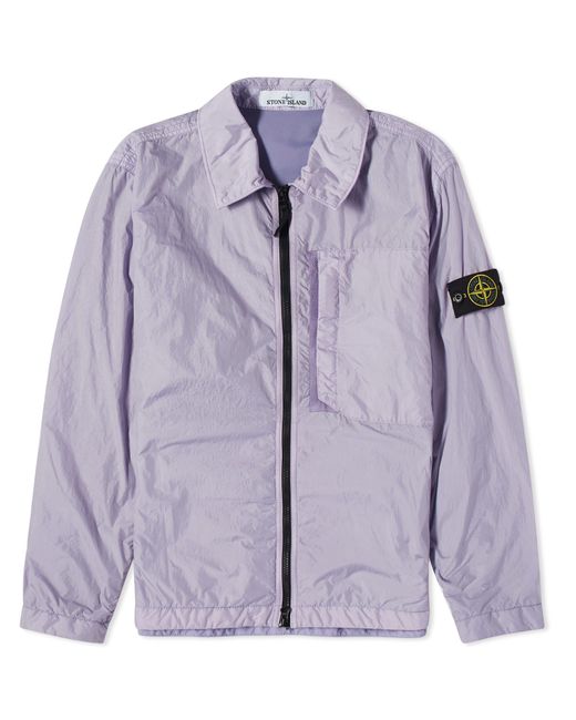 Stone Island Crinkle Reps Zip Overshirt in END. Clothing
