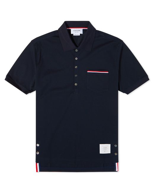Thom Browne Mercerised Pique Pocket Polo Shirt in X-Large END. Clothing