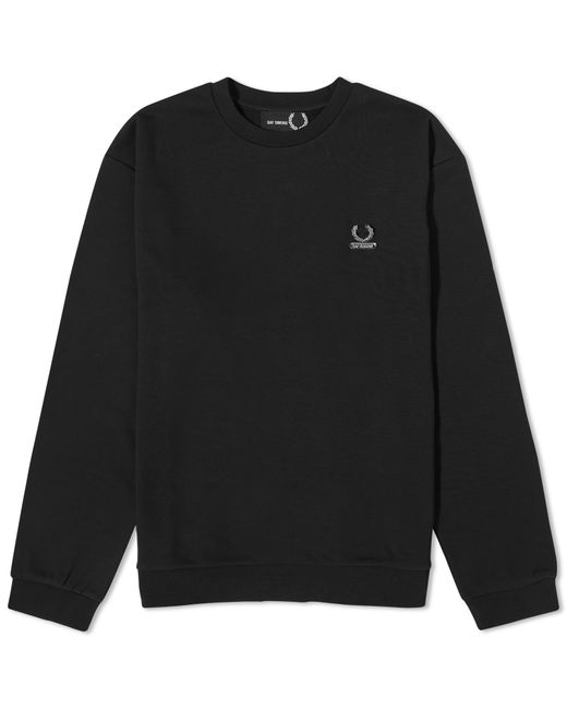 Fred Perry x Raf Simons Embroidered Crew Sweat in Large END. Clothing