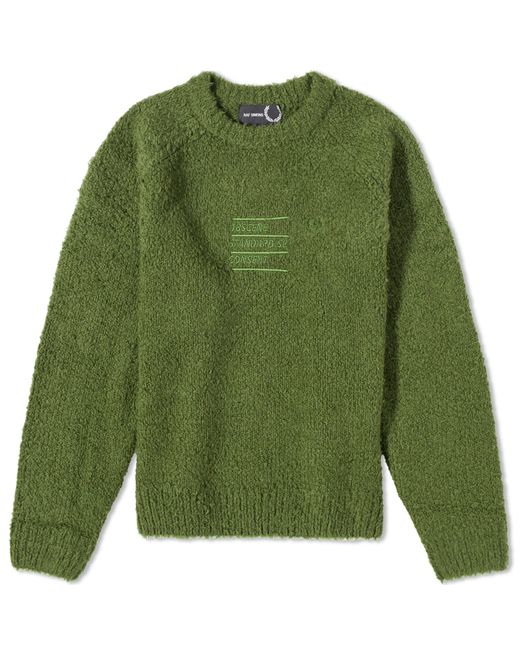 Fred Perry x Raf Simons Fluffy Crew Knit in END. Clothing