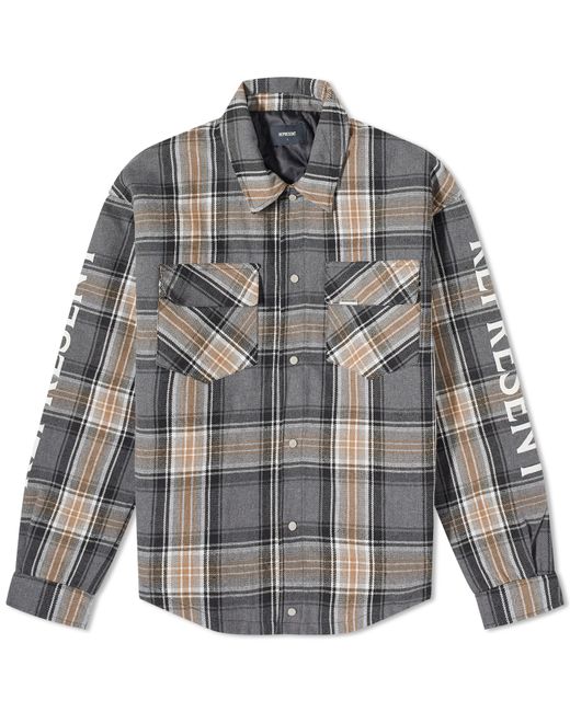 Represent Quilted Flannel Shirt Jacket in Large END. Clothing