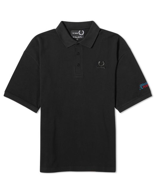 Fred Perry x Raf Simons Embroidered Oversized Polo Shirt in END. Clothing