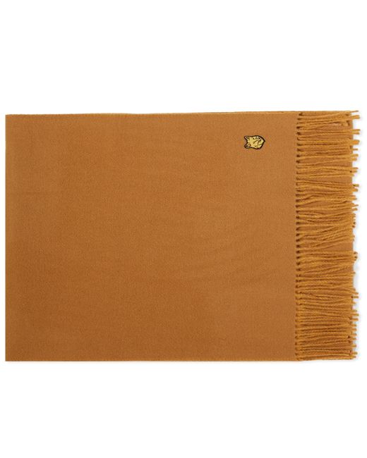 Maison Kitsuné Fox Head Patch Wool Scarf in END. Clothing