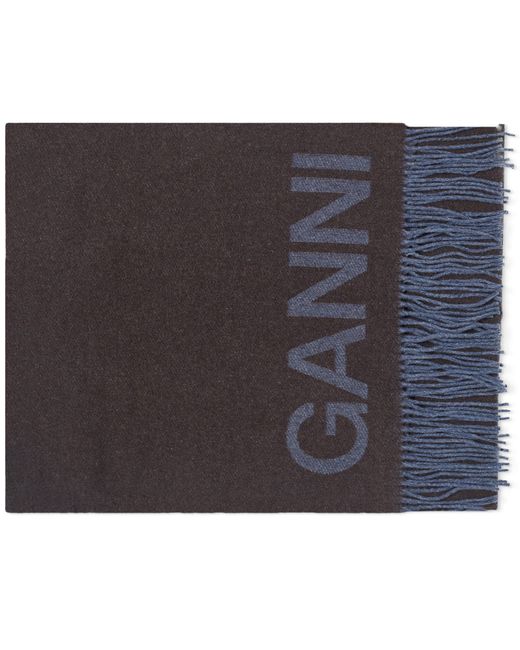 Ganni Recycled Wool Fringed Scarf in END. Clothing