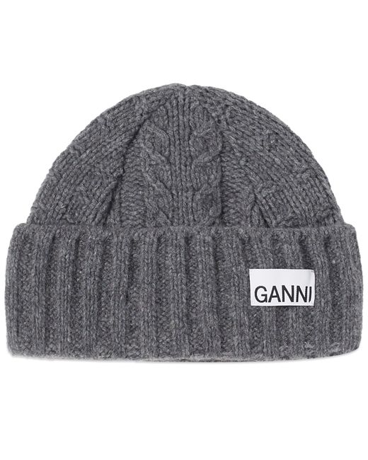 Ganni Cable Beanie in END. Clothing