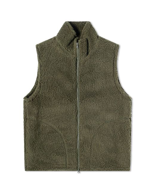 Beams Plus Stand Collar Boa Fleece Vest in END. Clothing