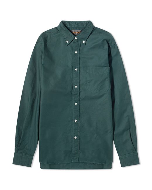 Beams Plus Button Down Solid Oxford Shirt in END. Clothing