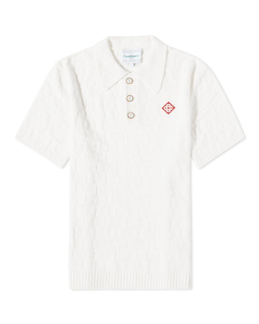 Casablanca Boucle Knit Polo Shirt in END. Clothing