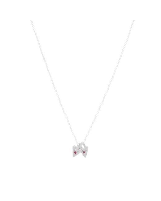 The Ouze Twin Hearts Necklace in END. Clothing