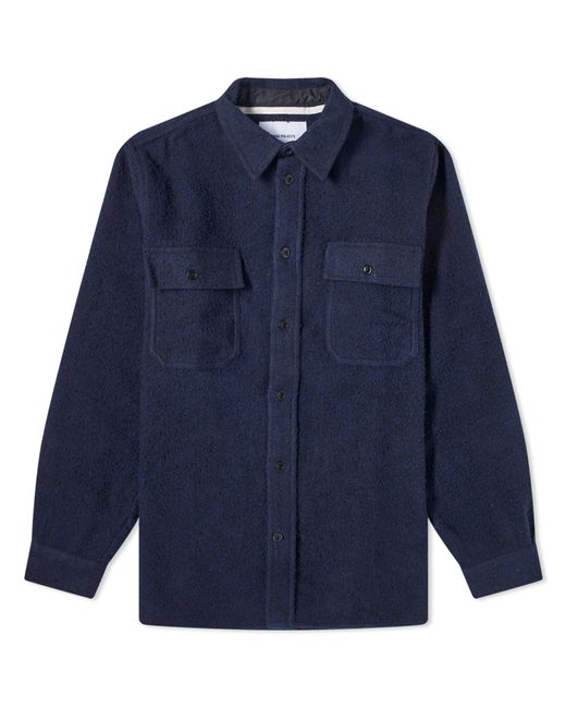 Norse Projects Silas Textured Cotton Wool Overshirt END. Clothing