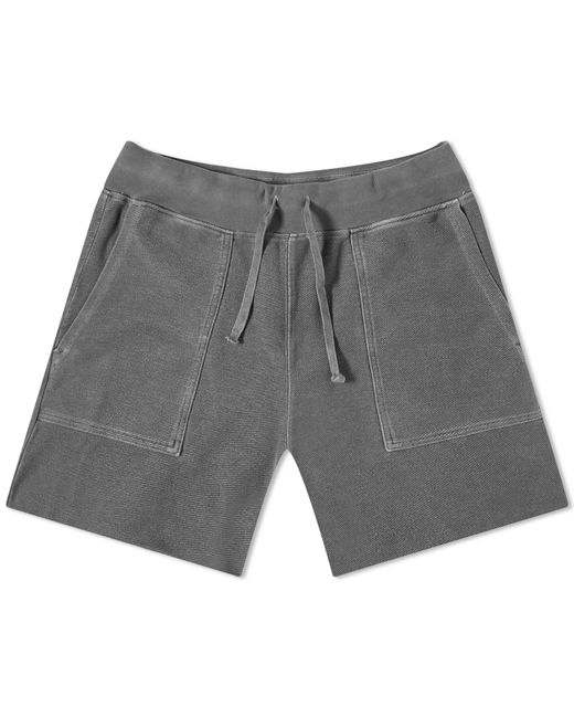 Save Khaki Twill Terry Utility Sweat Shorts END. Clothing
