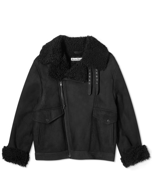 Acne Studios Liana Distressed Shearling Jacket END. Clothing