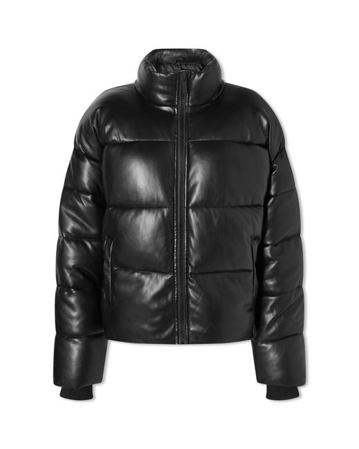Good American Leather Look Puffer Jacket END. Clothing