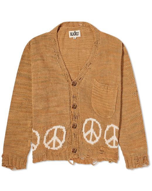 Karu Research Peace Intarsia Cardigan Large END. Clothing