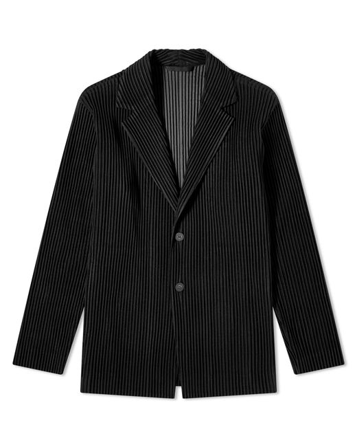 Homme Pliss Issey Miyake Pleated Single Breasted Jacket Small END. Clothing