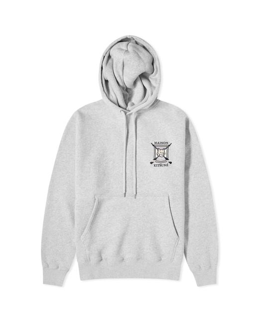 Maison Kitsuné College Fox Embroidered Comfort Hoodie Large END. Clothing