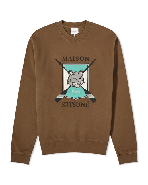 Maison Kitsuné College Fox Printed Comfort Crew Sweat END. Clothing