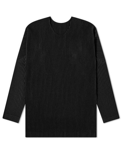 Homme Pliss Issey Miyake Pleated Long Sleeve T-Shirt END. Clothing