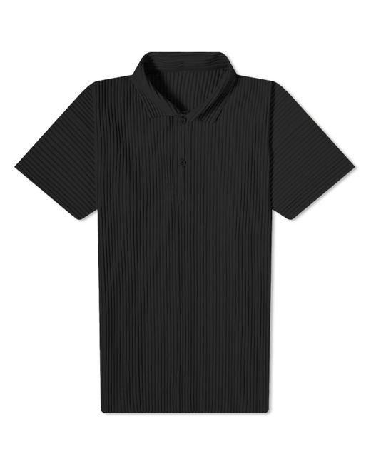Homme Pliss Issey Miyake Pleated Polo Shirt END. Clothing