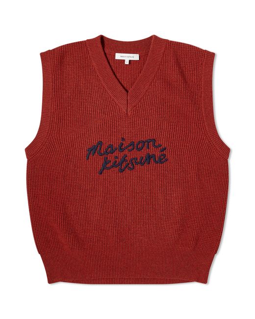 Maison Kitsuné Handwriting Logo Oversize Vest Medium END. Clothing
