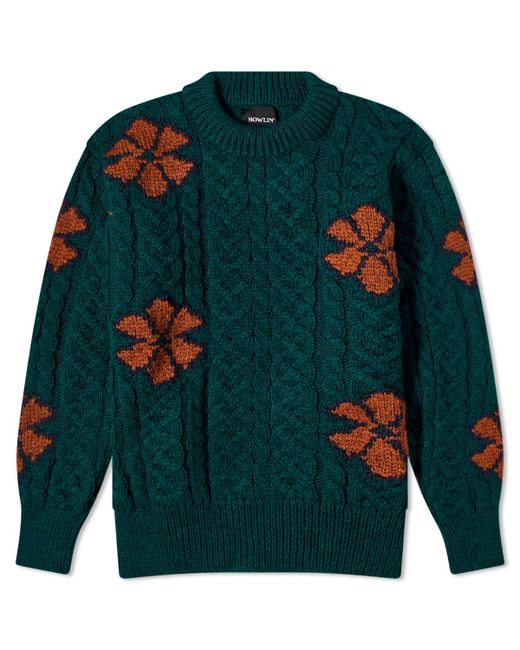 Howlin by Morrison Howlin Cabled Flowers Crew Knit END. Clothing