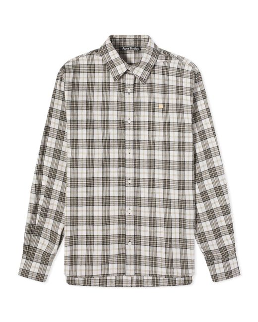 Acne Studios Sarlie Dry Flannel Check Shirt END. Clothing