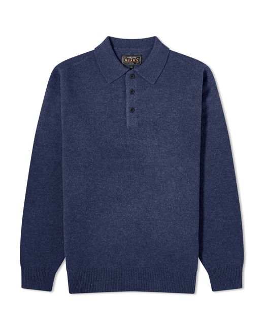Beams Plus Long Sleeve Knit Polo Shirt Large END. Clothing