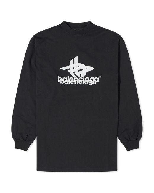 Balenciaga Long Sleeve Logo T-Shirt END. Clothing
