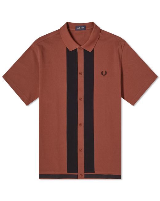 5 Fred Perry Panel Polo Shirt Whisky Small END. Clothing