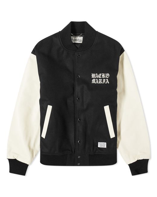 1 Wacko Maria Leather Varsity Jacket Large END. Clothing