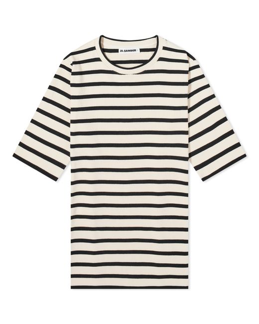 Jil Sander Striped Logo T-Shirt X-Large END. Clothing