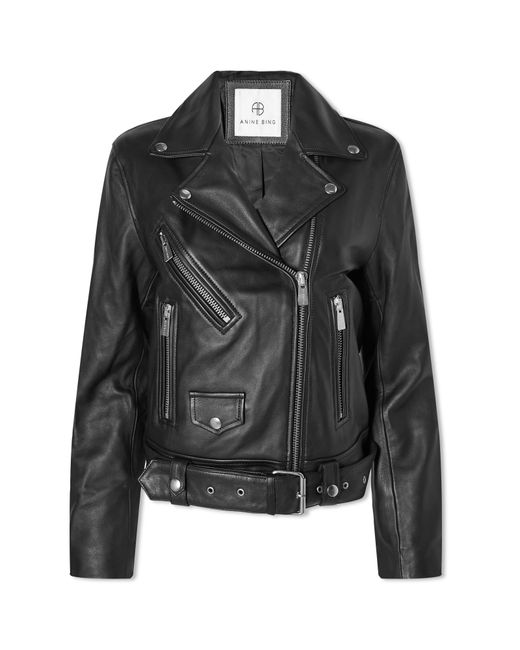 Anine Bing Benjamin Moto Leather Jacket Large END. Clothing