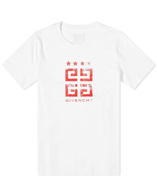 Givenchy 4G Stamp Logo T-Shirt White Medium END. Clothing