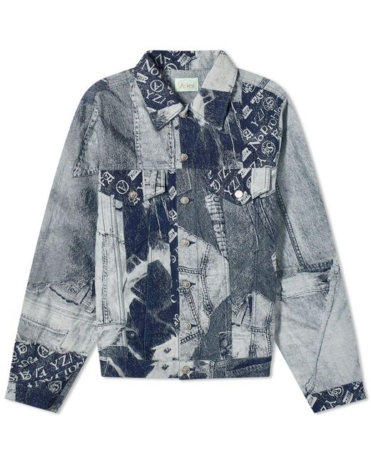 Aries Patchwork Jacquard Trucker Jacket END. Clothing