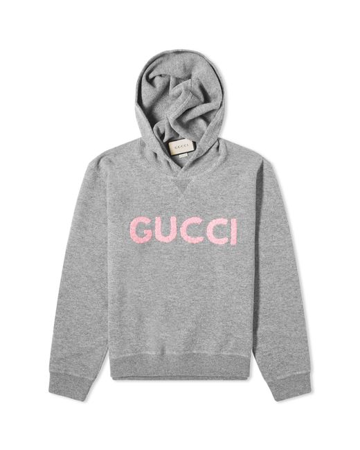 Gucci Intarsia Logo Knit Hoodie Large END. Clothing