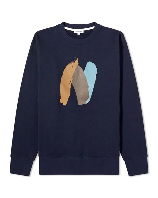 Norse Projects Arne Relaxed Paint N Logo Crew Sweatshirt END. Clothing