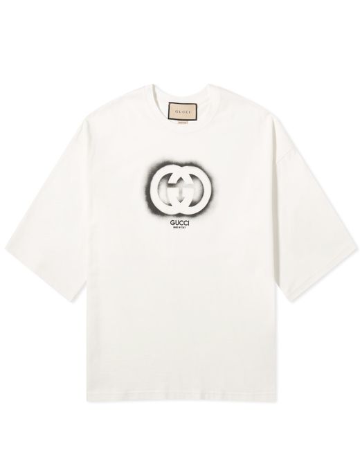 Gucci Interlocking Sprayed Logo T-Shirt Large END. Clothing