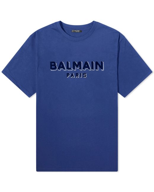 Balmain Flock Logo T-Shirt END. Clothing